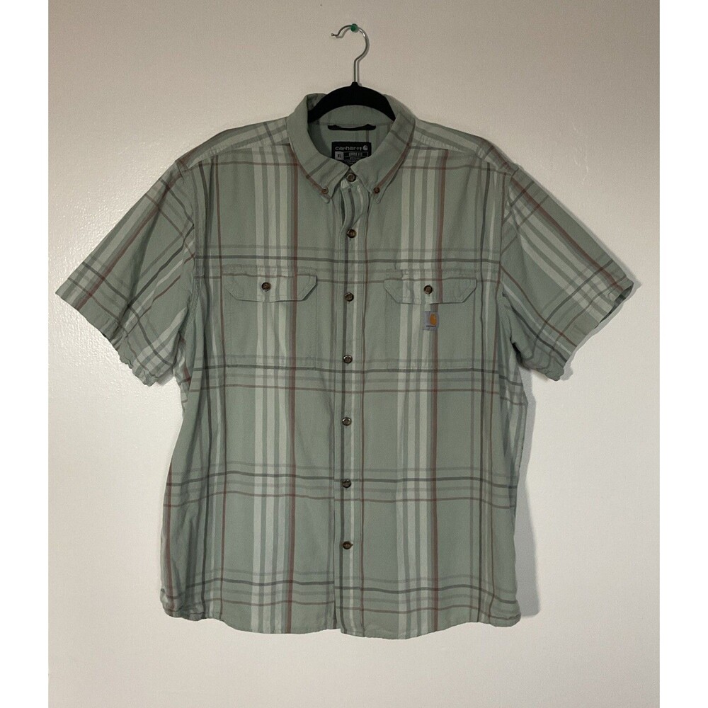 CARHARTT | Succulant Loose Fit Mid-Weight Plaid Button Up | Size XL